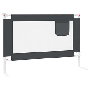 vidaXL Toddler Bed Rail Dark Grey 100x25 cm Fabric