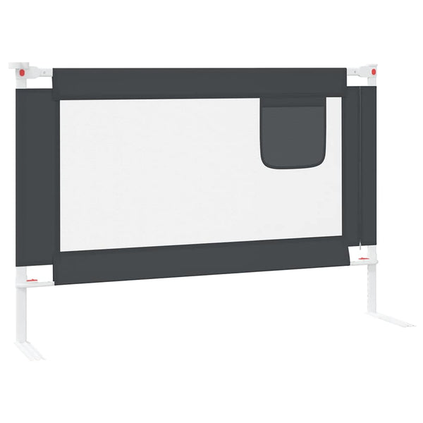 vidaXL Toddler Bed Rail Dark Grey 100x25 cm Fabric
