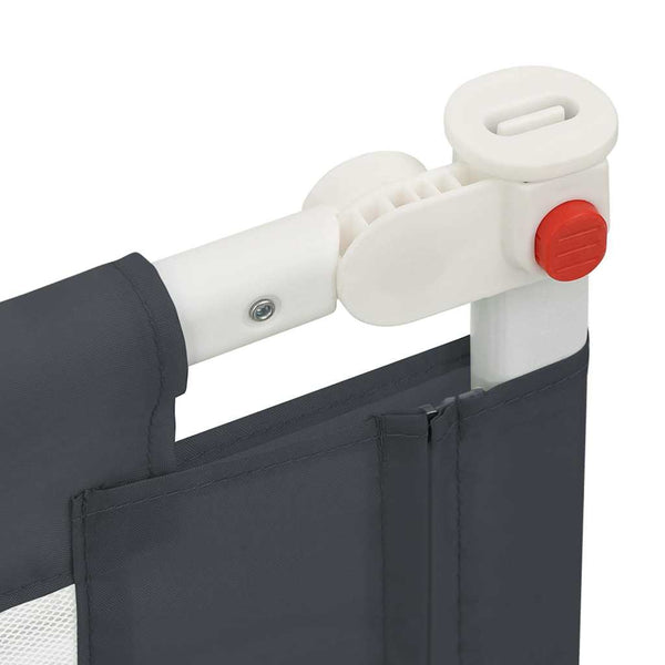 vidaXL Toddler Bed Rail Dark Grey 100x25 cm Fabric