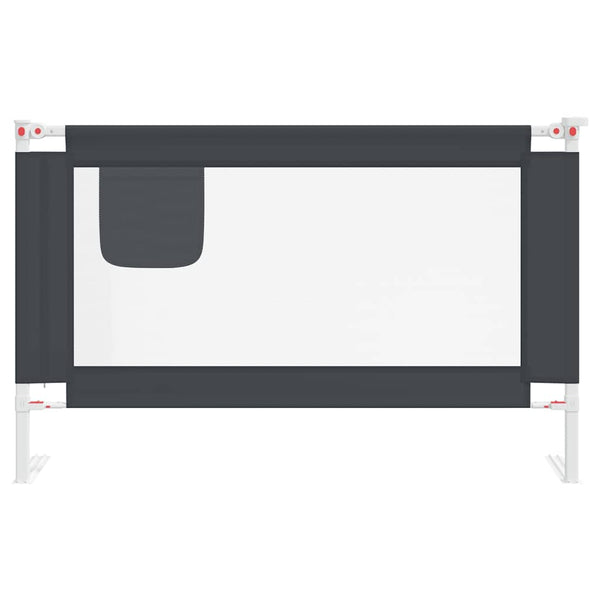 vidaXL Toddler Bed Rail Dark Grey 120x25 cm Fabric
