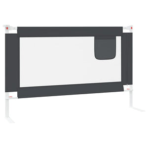 vidaXL Toddler Bed Rail Dark Grey 120x25 cm Fabric