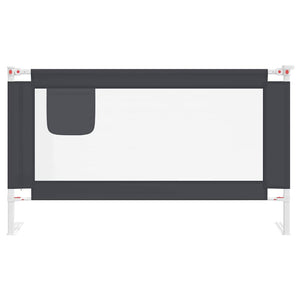 vidaXL Toddler Bed Rail Dark Grey 140x25 cm Fabric