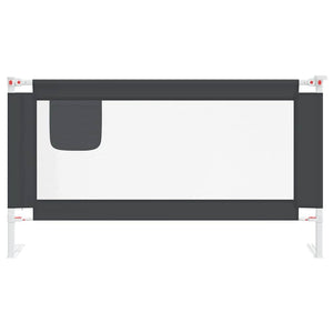 vidaXL Toddler Bed Rail Dark Grey 150x25 cm Fabric