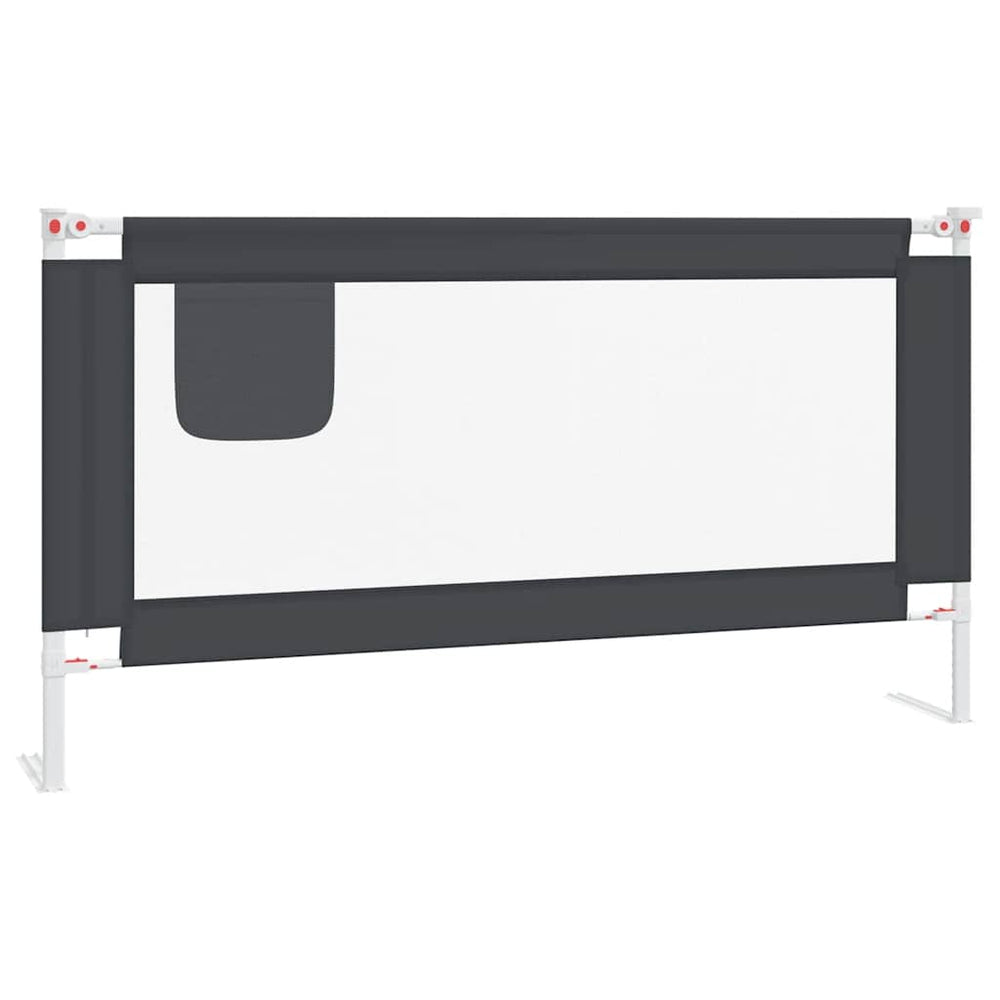 vidaXL Toddler Bed Rail Dark Gray 160x25 cm Fabric