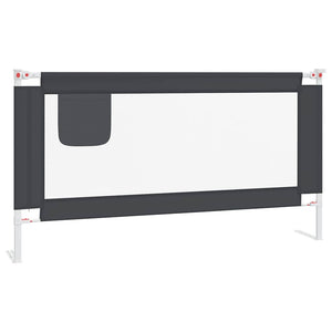 vidaXL Toddler Bed Rail Dark Gray 160x25 cm Fabric
