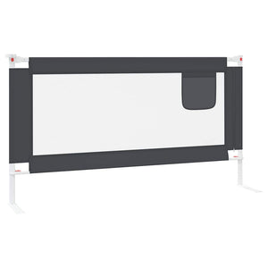 vidaXL Toddler Bed Rail Dark Gray 160x25 cm Fabric