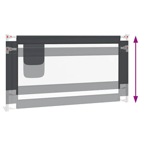 vidaXL Toddler Bed Rail Dark Gray 160x25 cm Fabric