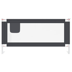 vidaXL Toddler Bed Rail Dark Grey 180x25 cm Fabric