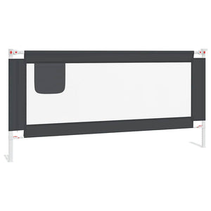 vidaXL Toddler Bed Rail Dark Grey 190x25 cm Fabric