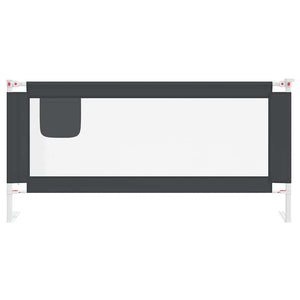 vidaXL Toddler Bed Rail Dark Grey 190x25 cm Fabric