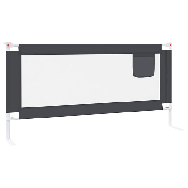 vidaXL Toddler Bed Rail Dark Grey 190x25 cm Fabric