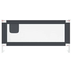 vidaXL Toddler Bed Rail Dark Grey 200x25 cm Fabric