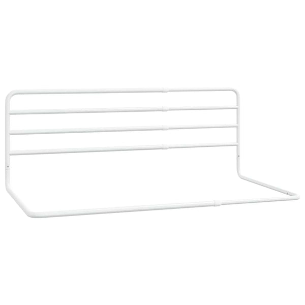 vidaXL Toddler Bed Rail White (76-137)x55 cm Iron