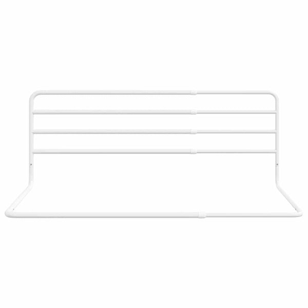 vidaXL Toddler Bed Rail White (76-137)x55 cm Iron