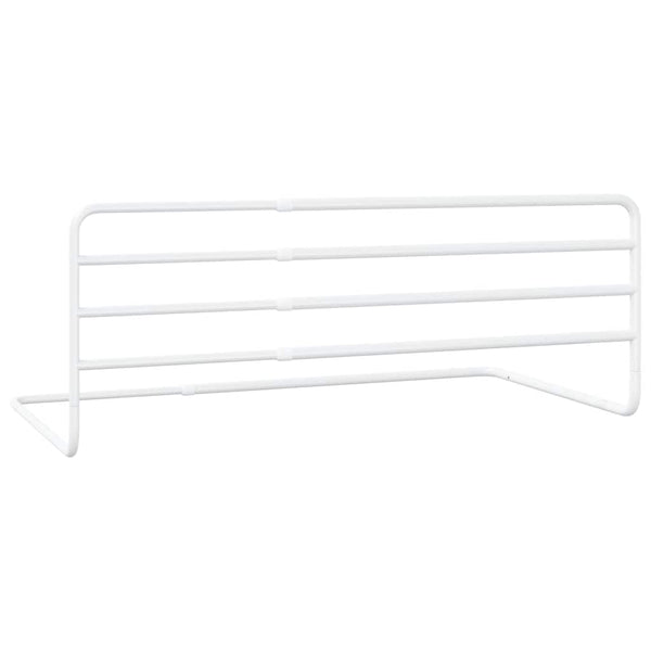 vidaXL Toddler Bed Rail White (76-137)x55 cm Iron