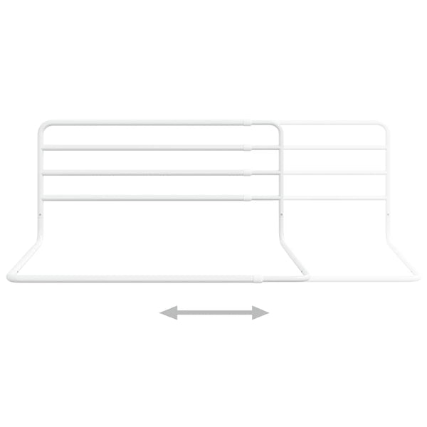 vidaXL Toddler Bed Rail White (76-137)x55 cm Iron