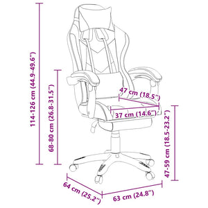 vidaXL Gaming Chair with Footrest Black and Camouflage Faux Leather