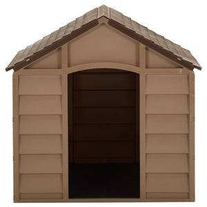 vidaXL Dog Kennel Brown 71x71.5x68 cm PP