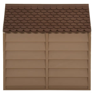 vidaXL Dog Kennel Brown 71x71.5x68 cm PP