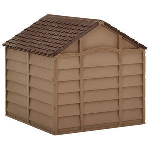 vidaXL Dog Kennel Brown 71x71.5x68 cm PP