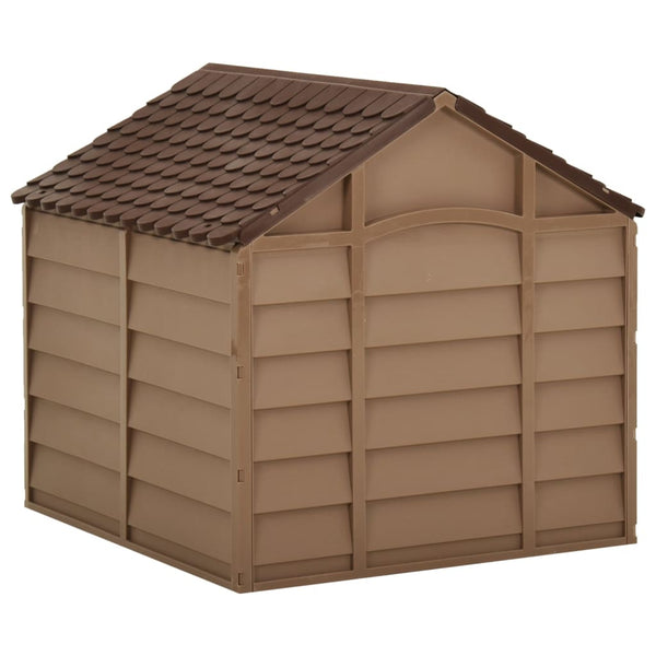 vidaXL Dog Kennel Brown 71x71.5x68 cm PP