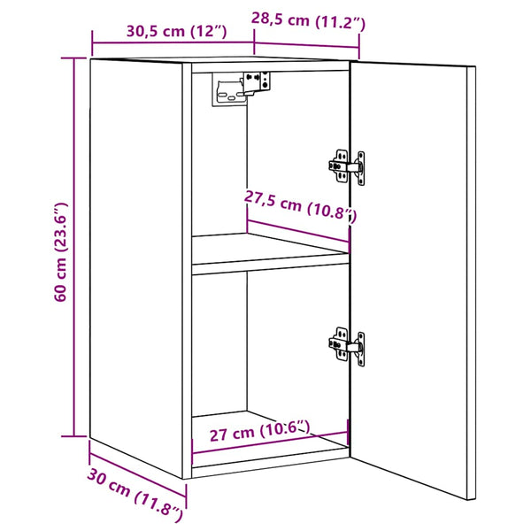 Grauer TV-Schrank 60cm
