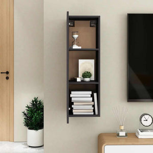 Grauer TV-Schrank, hängend, 90 cm