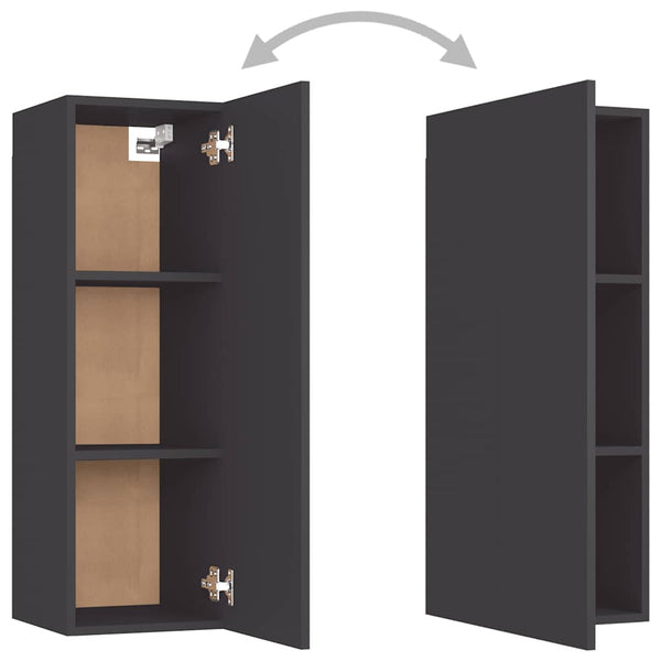 Grauer TV-Schrank, hängend, 90 cm