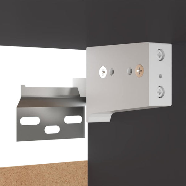 Grauer TV-Schrank, hängend, 90 cm