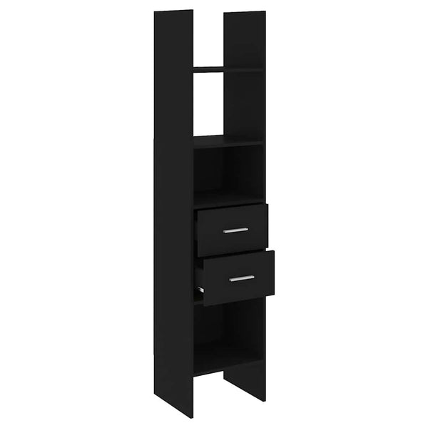 vidaXL Bookshelf Black 40x35x180 cm Engineered Wood