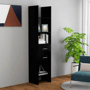 vidaXL Bookshelf Black 40x35x180 cm Engineered Wood