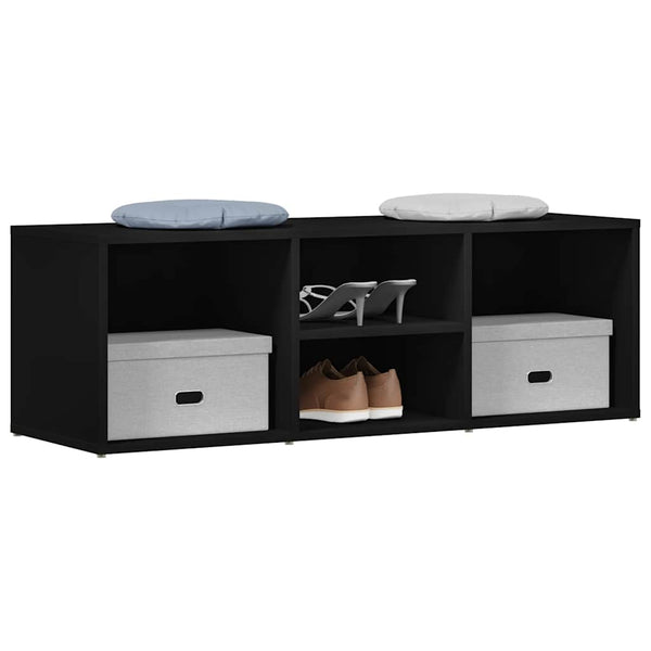 vidaXL Shoe Cabinet Black 105x35x35 cm Engineered Wood