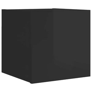 vidaXL High Gloss Black TV Wall Cabinet 30.5x30x30 cm