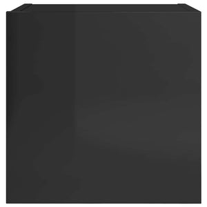 vidaXL TV Wall Cabinets 4 pcs. High Gloss Black 30.5x30x30 cm