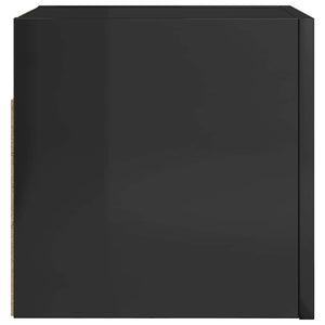vidaXL TV Wall Cabinets 4 pcs. High Gloss Black 30.5x30x30 cm
