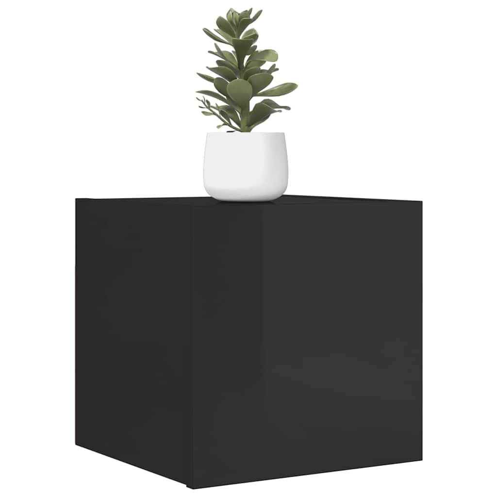 vidaXL TV Wall Cabinets 4 pcs. High Gloss Black 30.5x30x30 cm