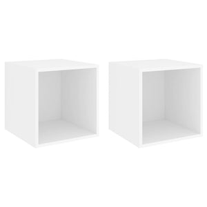 Wandschränke Weiß 37x37x37cm, 2er Set