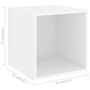 Wandschränke Weiß 37x37x37cm, 2er Set