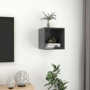 Grauer Wandschrank 37x37x37 cm