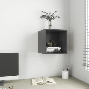 Grauer Wandschrank 37x37x37 cm