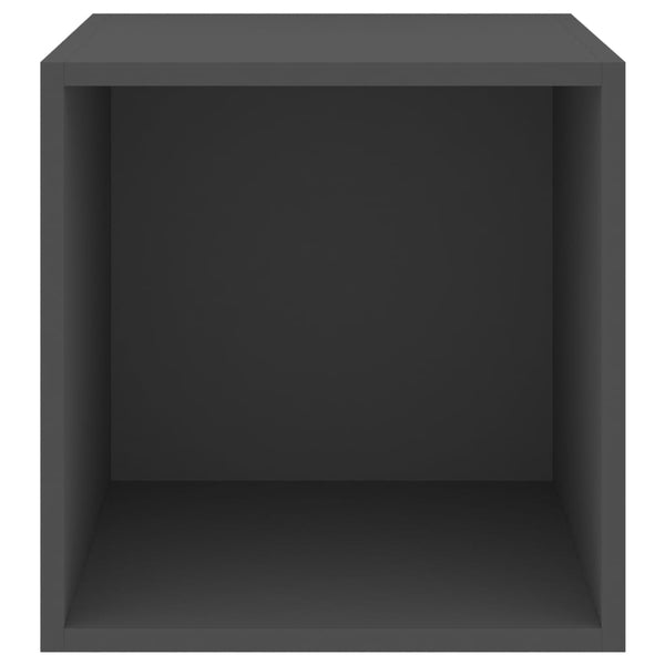 Graue Wandschränke, 2er-Set, 37 cm