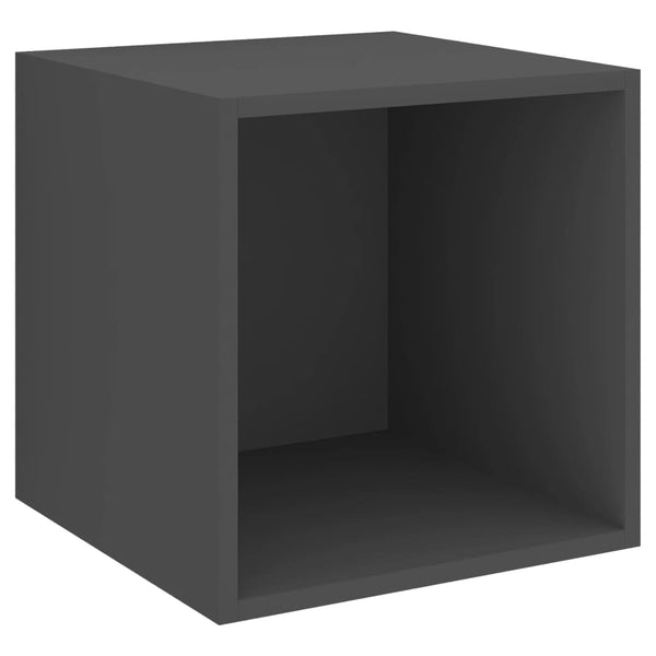 Graue Wandschränke, 2er-Set, 37 cm