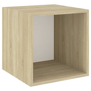 Wandschrank Weiß Sonoma-Eiche 37x37x37 cm