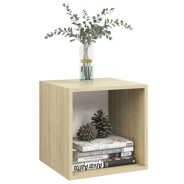 Wandschrank Weiß Sonoma-Eiche 37x37x37 cm