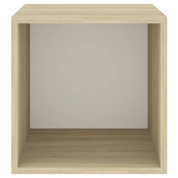 Wandschrank Weiß Sonoma-Eiche 37x37x37 cm