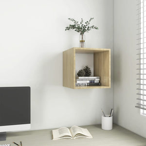 Wandschrank Weiß Sonoma-Eiche 37x37x37 cm
