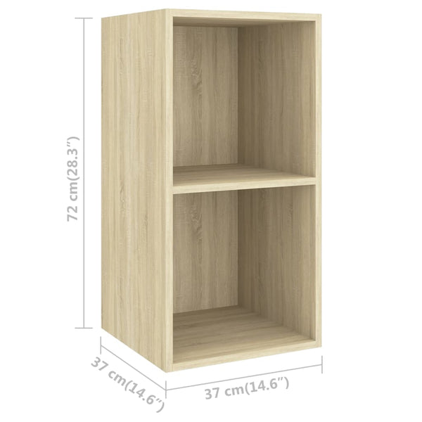 TV-Wandschrank Sonoma-Eiche 37x72 cm