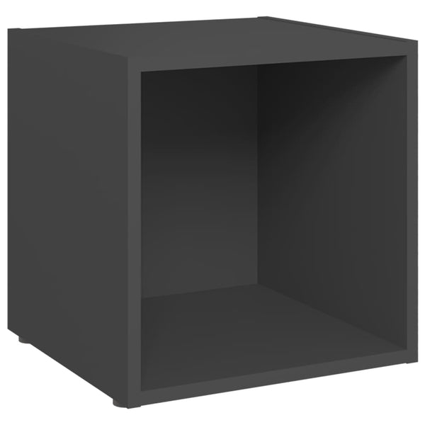 Grauer TV-Schrank 37x35x37 cm
