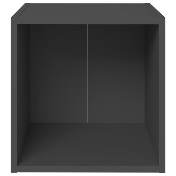 Graue TV-Schränke, 2er-Set, 37 cm
