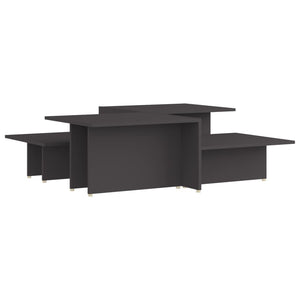 vidaXL Coffee Tables 2 pcs. Grey 111.5x50x33 cm Engineered Wood